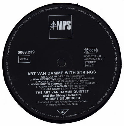 Art Van Damme : With Strings (LP, Album)