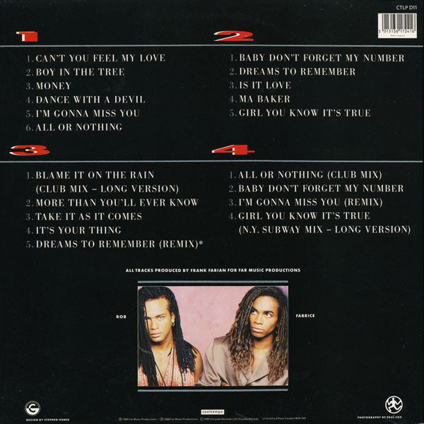 Milli Vanilli : 2 x 2 (2xLP, Comp, Gat)