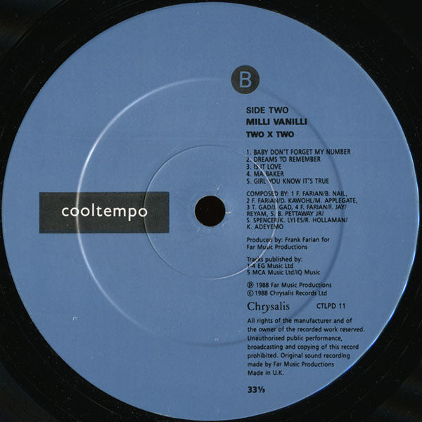 Milli Vanilli : 2 x 2 (2xLP, Comp, Gat)