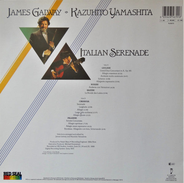 James Galway, Kazuhito Yamashita : Italian Serenade (LP, Album)
