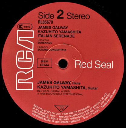 James Galway, Kazuhito Yamashita : Italian Serenade (LP, Album)