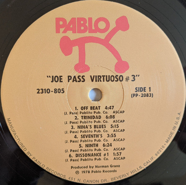 Joe Pass : Virtuoso #3 (LP, Album)