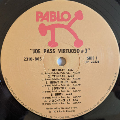 Joe Pass : Virtuoso #3 (LP, Album)