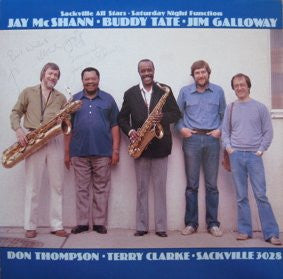 Sackville All Stars : Jay McShann, Buddy Tate, Jim Galloway, Don Thompson (2) & Terry Clarke : Saturday Night Function (LP, Album)