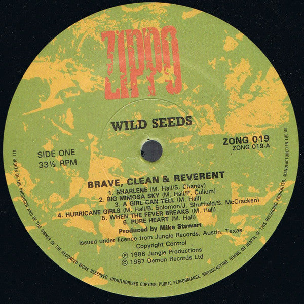 Wild Seeds : Brave, Clean + Reverent (LP, Album)