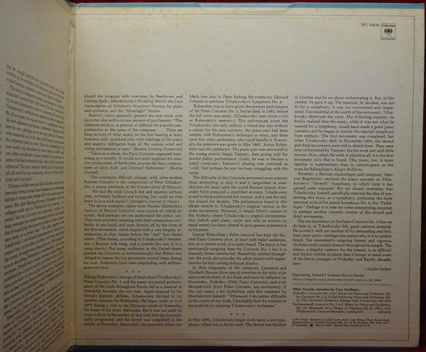Gary Graffman ♦ Eugene Ormandy ♦ George Szell, The Philadelphia Orchestra ♦ The Cleveland Orchestra - Pyotr Ilyich Tchaikovsky : The Three Tchaikovsky Piano Concertos (2xLP, Comp, Pit)