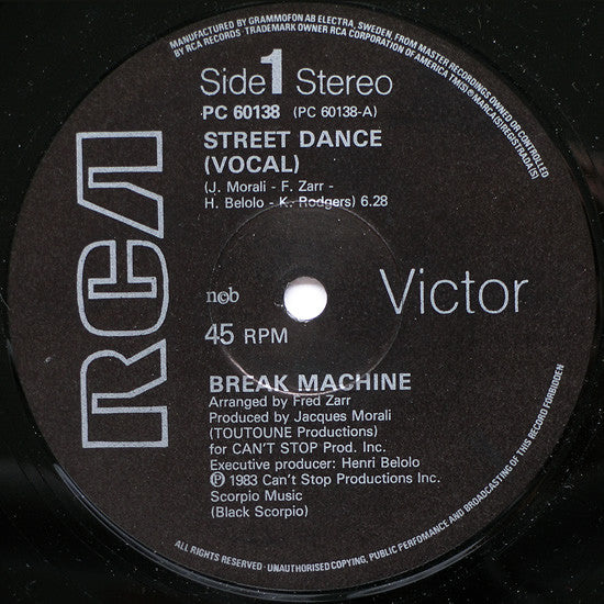 Break Machine : Street Dance (12")