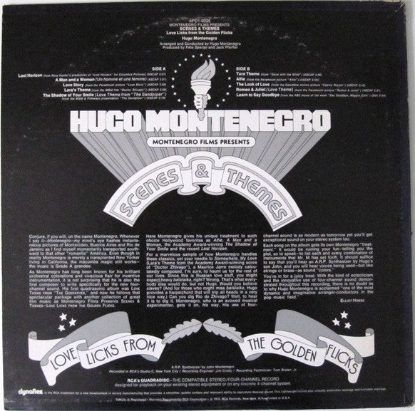 Hugo Montenegro : Scenes & Themes (LP, Album, Quad)