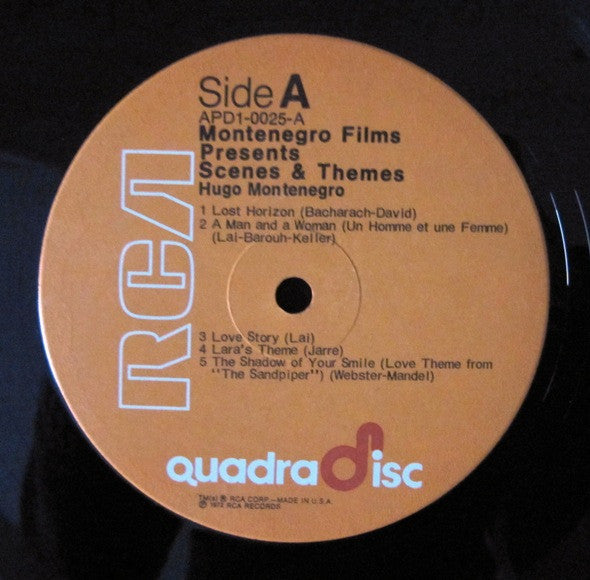 Hugo Montenegro : Scenes & Themes (LP, Album, Quad)