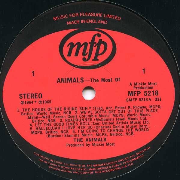 The Animals : The Most Of (LP, Comp)