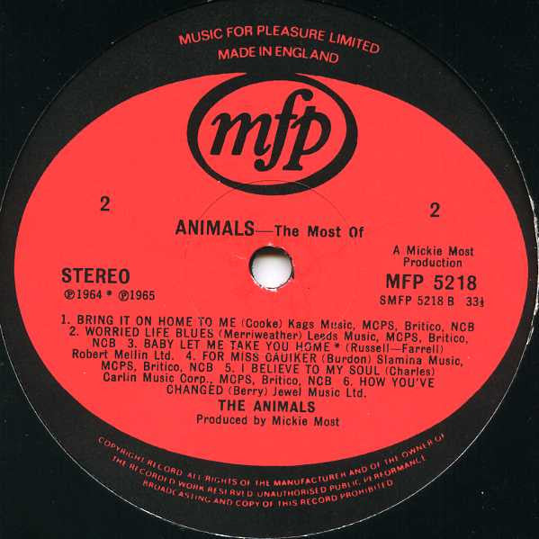 The Animals : The Most Of (LP, Comp)