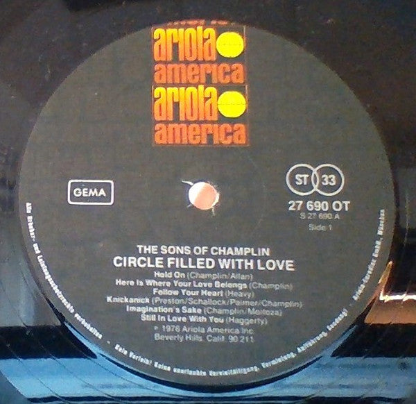 The Sons Of Champlin : A Circle Filled With Love (LP, Album)