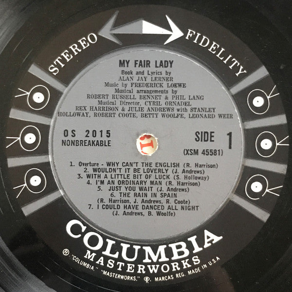 "My Fair Lady" Original London Cast, Rex Harrison, Julie Andrews With Stanley Holloway Book And Lyrics By Alan Jay Lerner Music By Frederick Loewe : My Fair Lady (LP, Album)