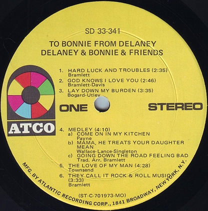 Delaney & Bonnie & Friends : To Bonnie From Delaney (LP, Album, MO )