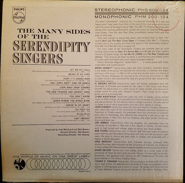 The Serendipity Singers : The Many Sides Of The Serendipity Singers (LP, Album, Mono, Ric)