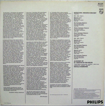 Wolfgang Amadeus Mozart - The Academy Of St. Martin-in-the-Fields, Sir Neville Marriner : German Dances •  Marches (LP)