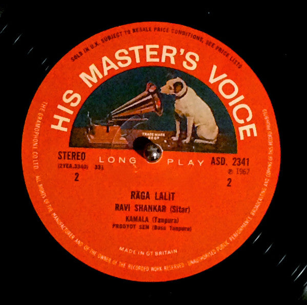 Ravi Shankar, Alla Rakha, Kamala Chakravarty, Prodyot Sen : Rāgā Khamāj • Rāga Lalīt  (LP, Album)