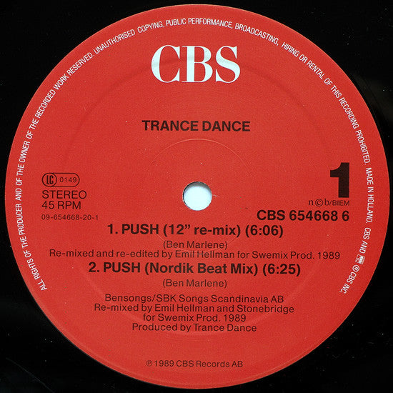 Trance Dance : Push (12", Maxi)