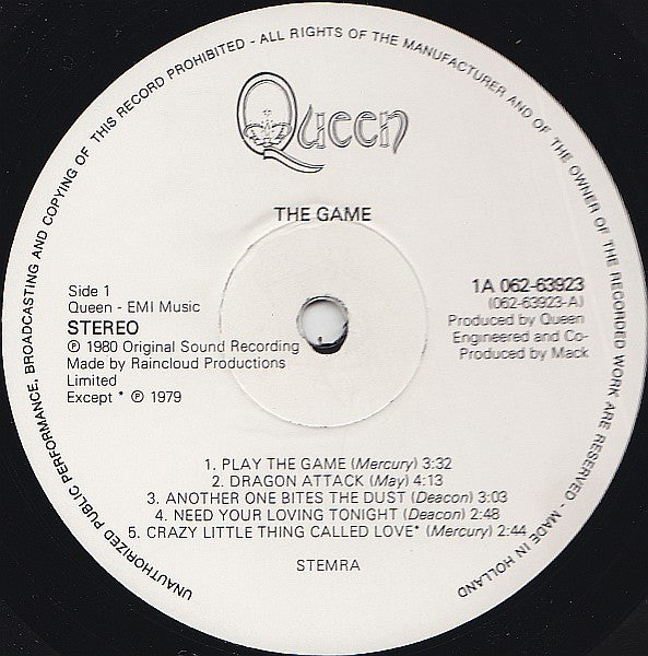 Queen : The Game (LP, Album, Foi)