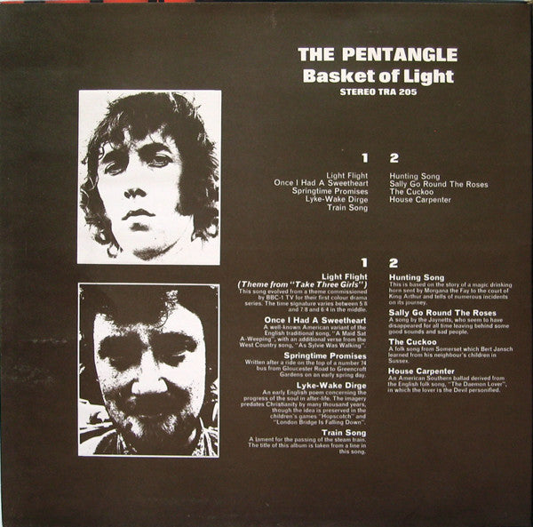Pentangle : Basket Of Light (LP, Album, RP, Gat)