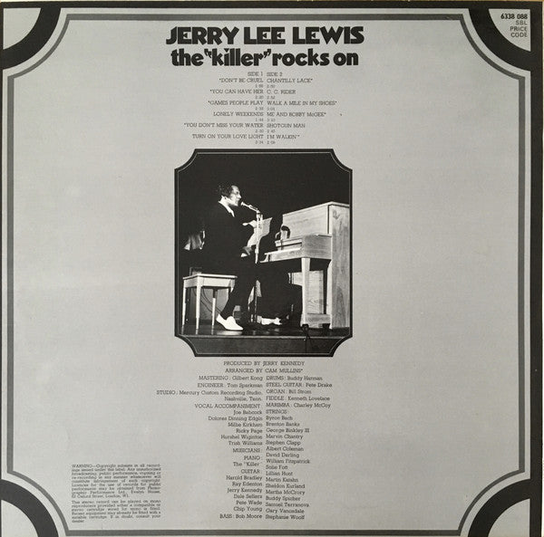 Jerry Lee Lewis : The "Killer" Rocks On (LP, Album)