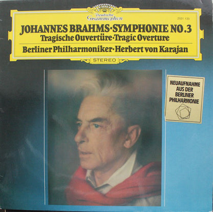 Johannes Brahms, Berliner Philharmoniker · Herbert von Karajan : Symphonie No. 3 / Tragische Ouvertüre (LP)