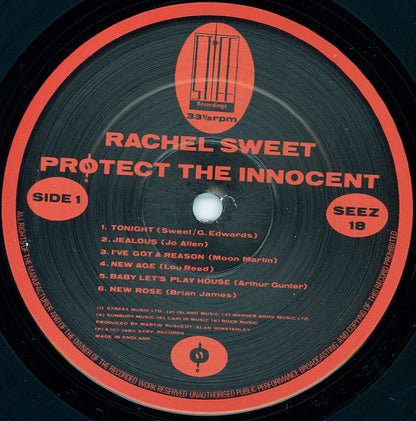 Rachel Sweet : Protect The Innocent (LP, Album)