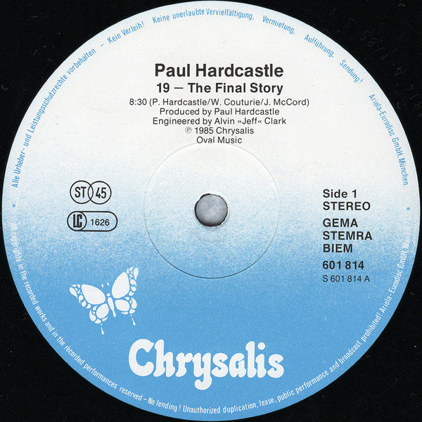 Paul Hardcastle : 19 (The Final Story) (12", Maxi)