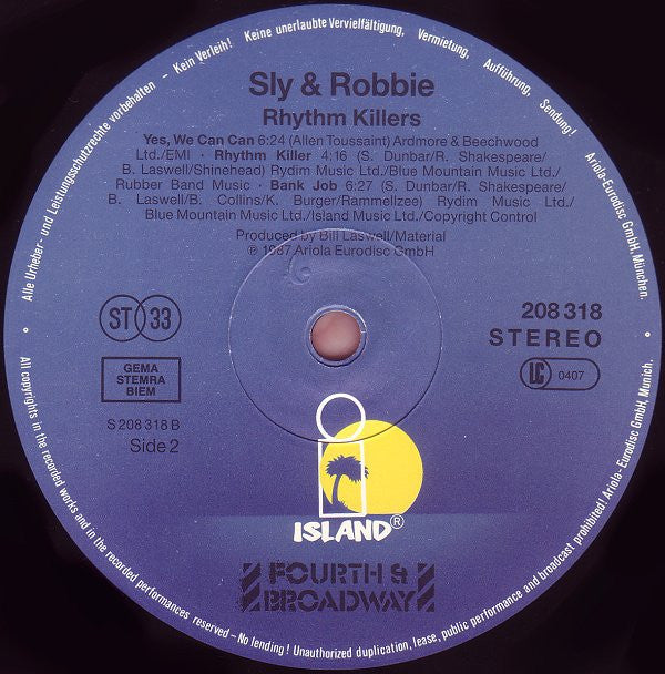 Sly & Robbie : Rhythm Killers (LP, Album)