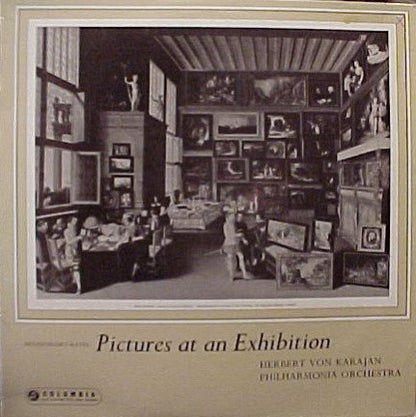 Modest Mussorgsky - Maurice Ravel / Herbert Von Karajan, Philharmonia Orchestra : Pictures At An Exhibition (LP, Album, Mono)