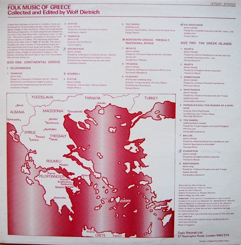 Various : Folk Music Of Greece (LP)