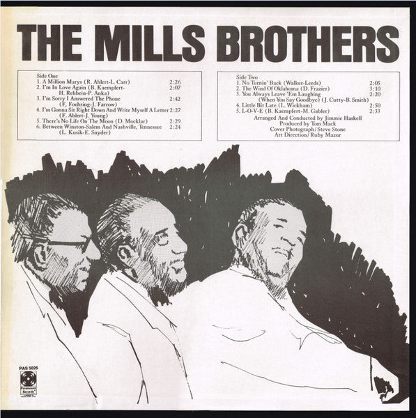 The Mills Brothers : No Turnin' Back (LP, Album, Ter)