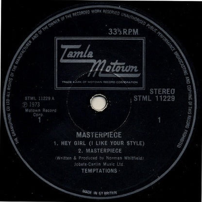 The Temptations : Masterpiece (LP, Album, Emb)