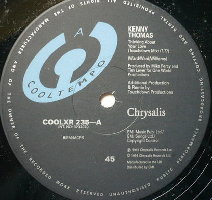 Kenny Thomas : Thinking About Your Love Remixes (12")