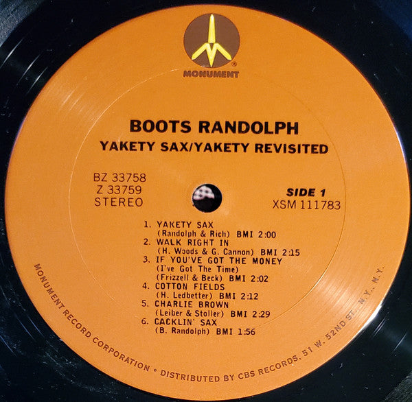 Boots Randolph : Yakety Sax/Yakety Revisited  (2xLP, Comp)