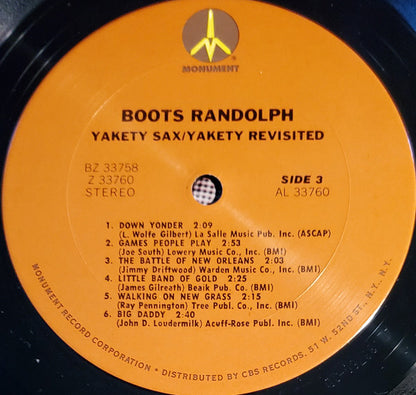 Boots Randolph : Yakety Sax/Yakety Revisited  (2xLP, Comp)