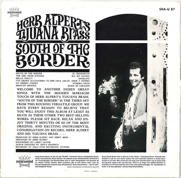 Herb Alpert & The Tijuana Brass : South Of The Border (LP, Album)