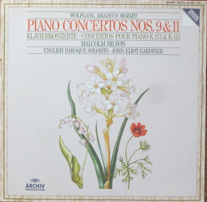 Wolfgang Amadeus Mozart, Malcolm Bilson, The English Baroque Soloists • John Eliot Gardiner : Piano Concertos Nos. 9 & 11 = Klavierkonzerte = Concertos Pour Piano K.271 & K.413 (LP, Album, Gat)