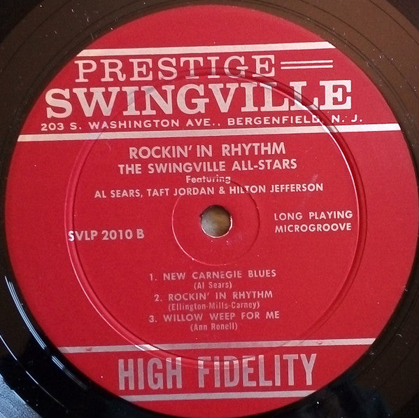 Swingville All Stars : Al Sears / Taft Jordan / Hilton Jefferson : Rockin' In Rhythm (LP, Album, Mono, Dee)