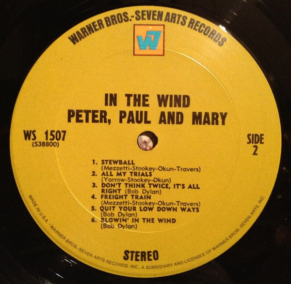 Peter, Paul & Mary : In The Wind (LP, Album, RE)