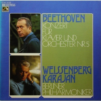 Ludwig van Beethoven - Alexis Weissenberg, Herbert von Karajan, Berliner Philharmoniker : Konzert Für Klavier Und Orchester Nr. 5 (LP, Album, Red)