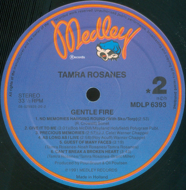 Tamra Rosanes : Gentle Fire (LP, Album)