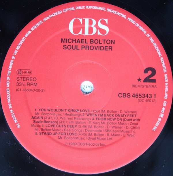 Michael Bolton : Soul Provider (LP, Album)