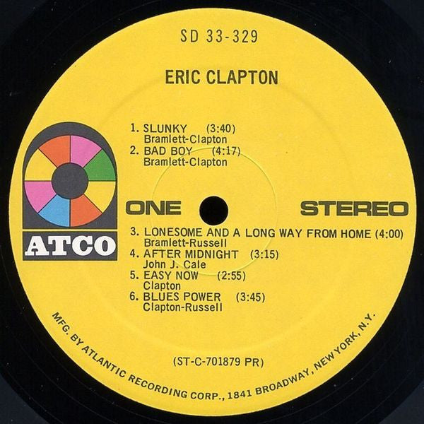 Eric Clapton : Eric Clapton (LP, Album, PR )