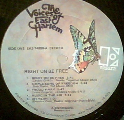 The Voices Of East Harlem : Right On Be Free (LP, Album, Mon)