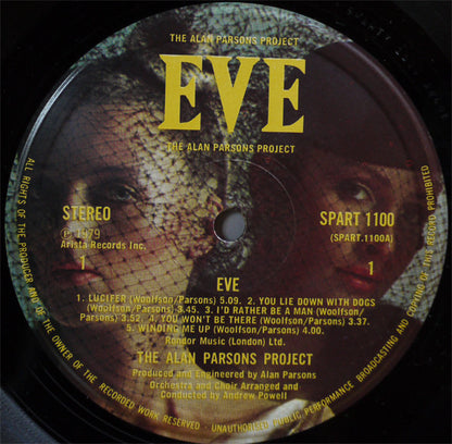 The Alan Parsons Project : Eve (LP, Album, Gat)