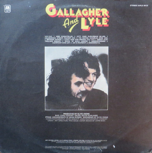 Gallagher & Lyle : Gallagher And Lyle (LP, Album, RE)