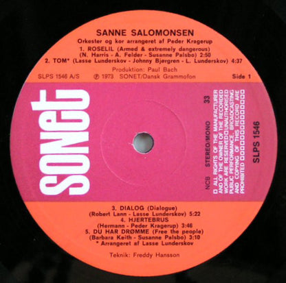 Sanne Salomonsen : Sanne Salomonsen (LP, Album)