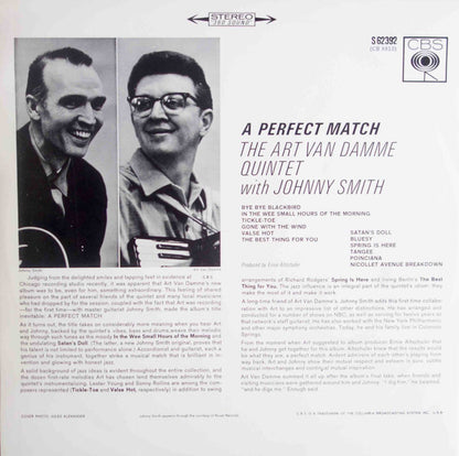 The Art Van Damme Quintet With Johnny Smith : A Perfect Match (LP)