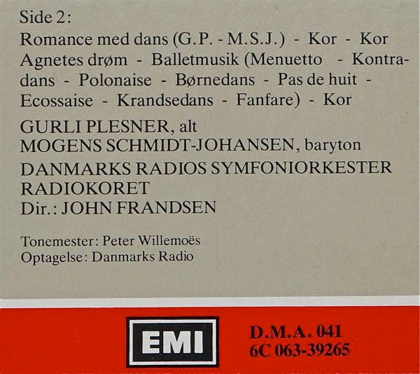 Daniel Friedrich Rudolph Kuhlau, Bodil Gøbel, Gurli Plesner, Mogens Schmidt Johansen, Danmarks Radios Symfoniorkester, Radiokoret, John Frandsen : Musikken Til Skuespillet "Elverhøj" (LP, Album)